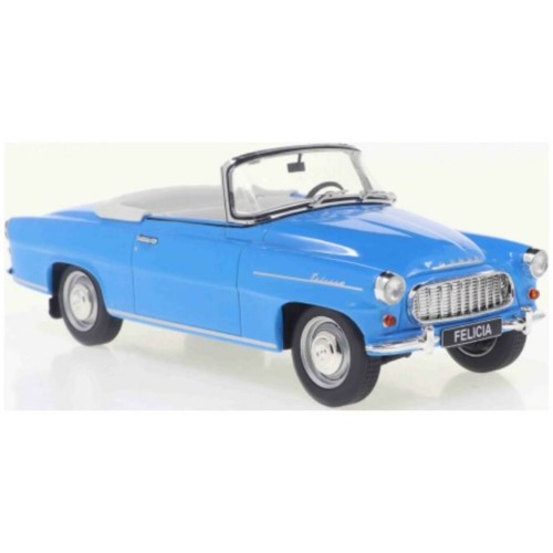 WBX124228 - 1/24 SKODA FELICIA CABRIO LIGHT BLUE 1959