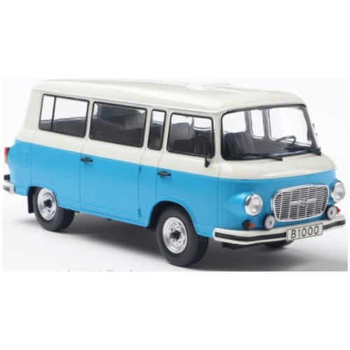 WBX124253 - 1/24 BARKAS B 1000 BUS BLUE/WHITE 1970