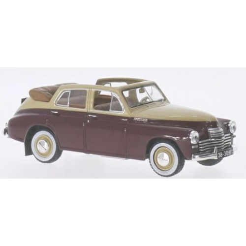 1/43 GAZ M20 POBIEDA CONV. 1950 - BEIGE/RED