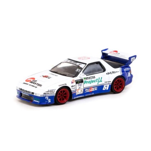 TCT64066DR - 1/64 PANDEM MAZDA RX7 FC3S DRIFT, WHITE/BLUE