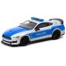 TCT64G011GP - 1/64 FORD MUSTANG SHELBY GT350R GERMAN POLICE, SILVER/BLUE