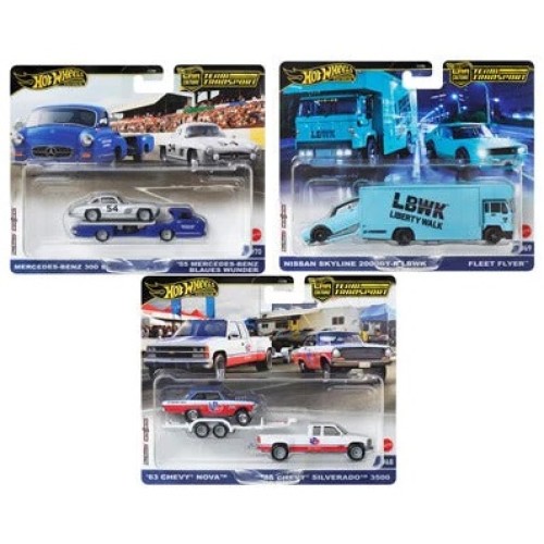 MHWFLF56-957C - X4 HOTWHEELS TEAM TRANSPORTERS ASST 957C 2024 C CASE ASSORTMENT